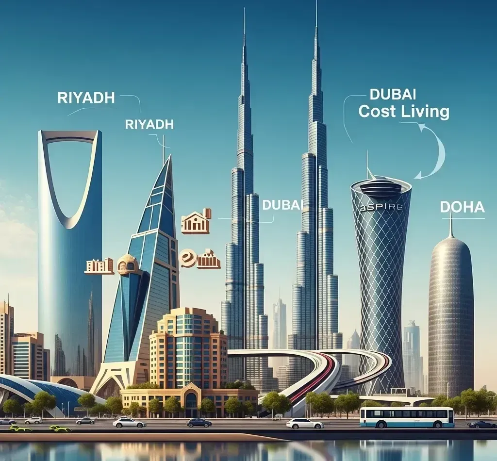 تكلفة المعيشة في مدن الخليج الكبرى 2025