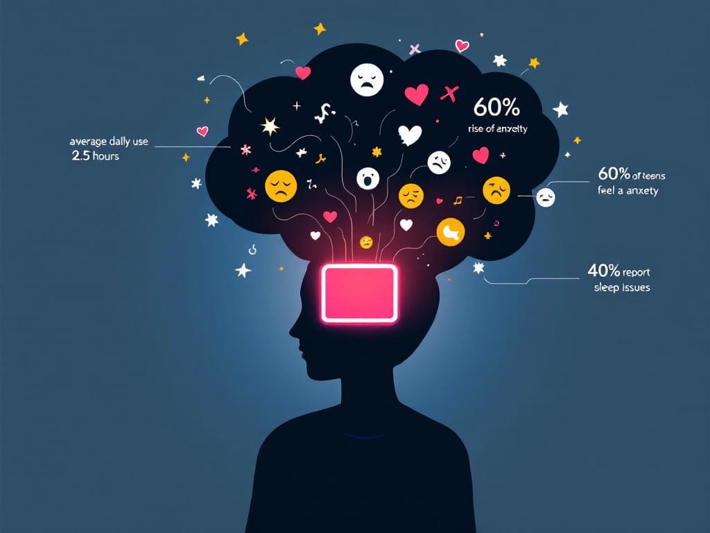 تأثير وسائل التواصل الاجتماعي على الصحة النفسية