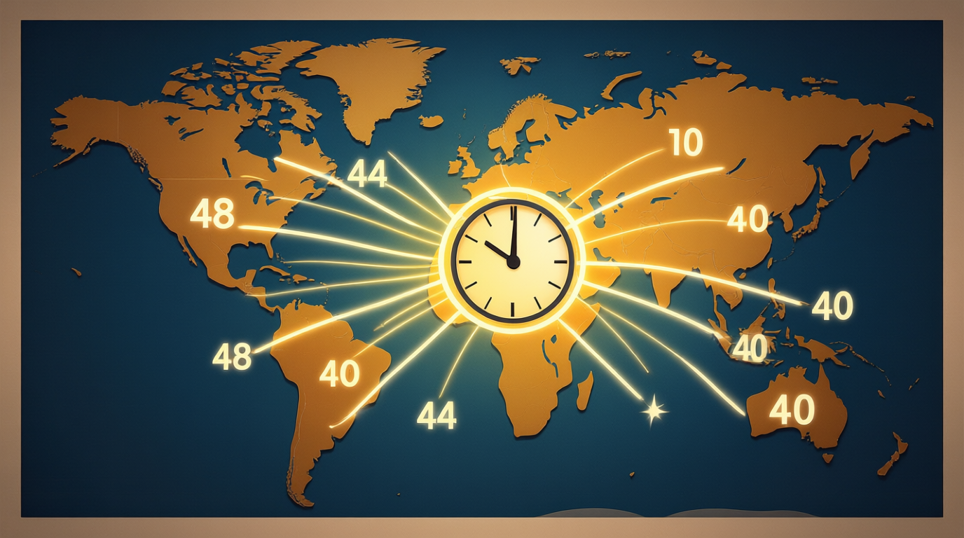 متوسط عدد ساعات العمل في الشرق الاوسط