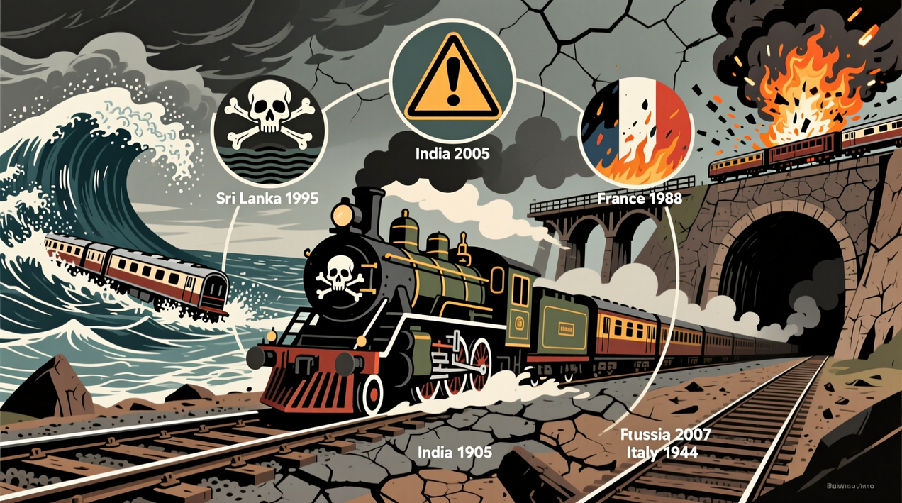 أسوأ حوادث القطارات في التاريخ حسب حصيلة الضحايا