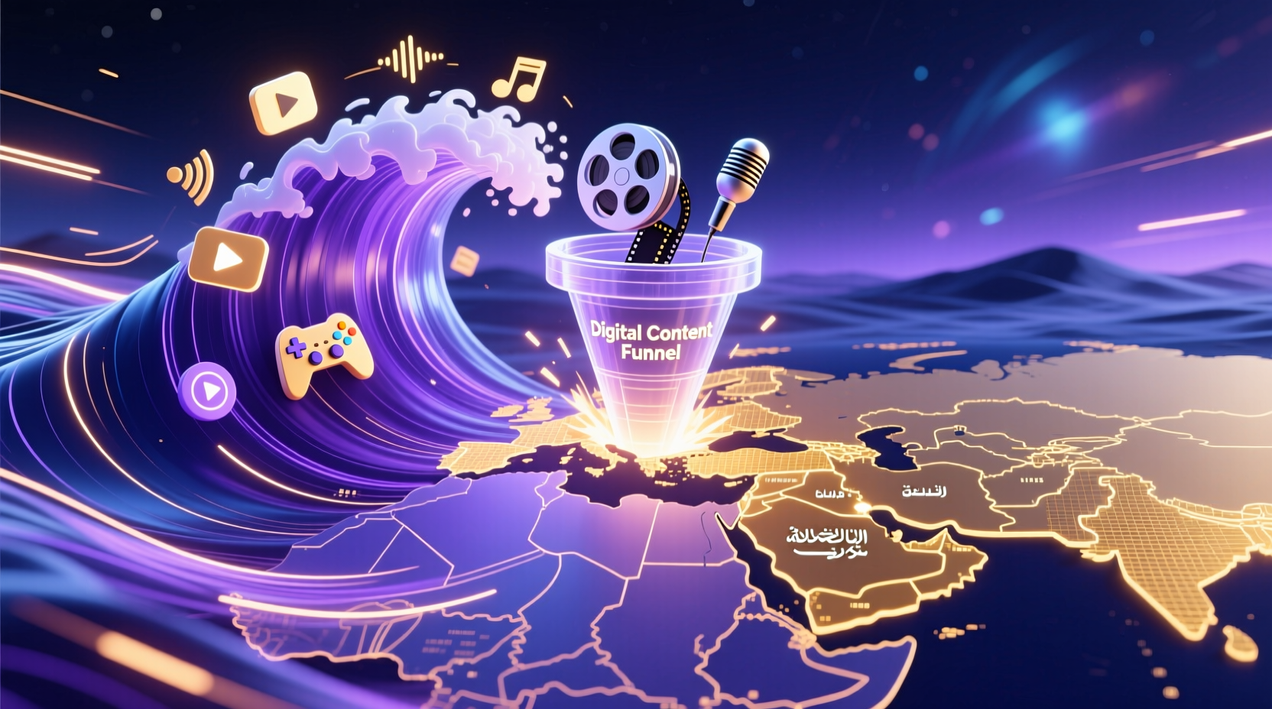 إحصائيات نمو المحتوى الرقمي في الشرق الأوسط 2025