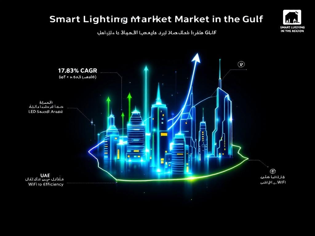 إحصائيات نمو سوق الإضاءة الذكية في الخليج 2025