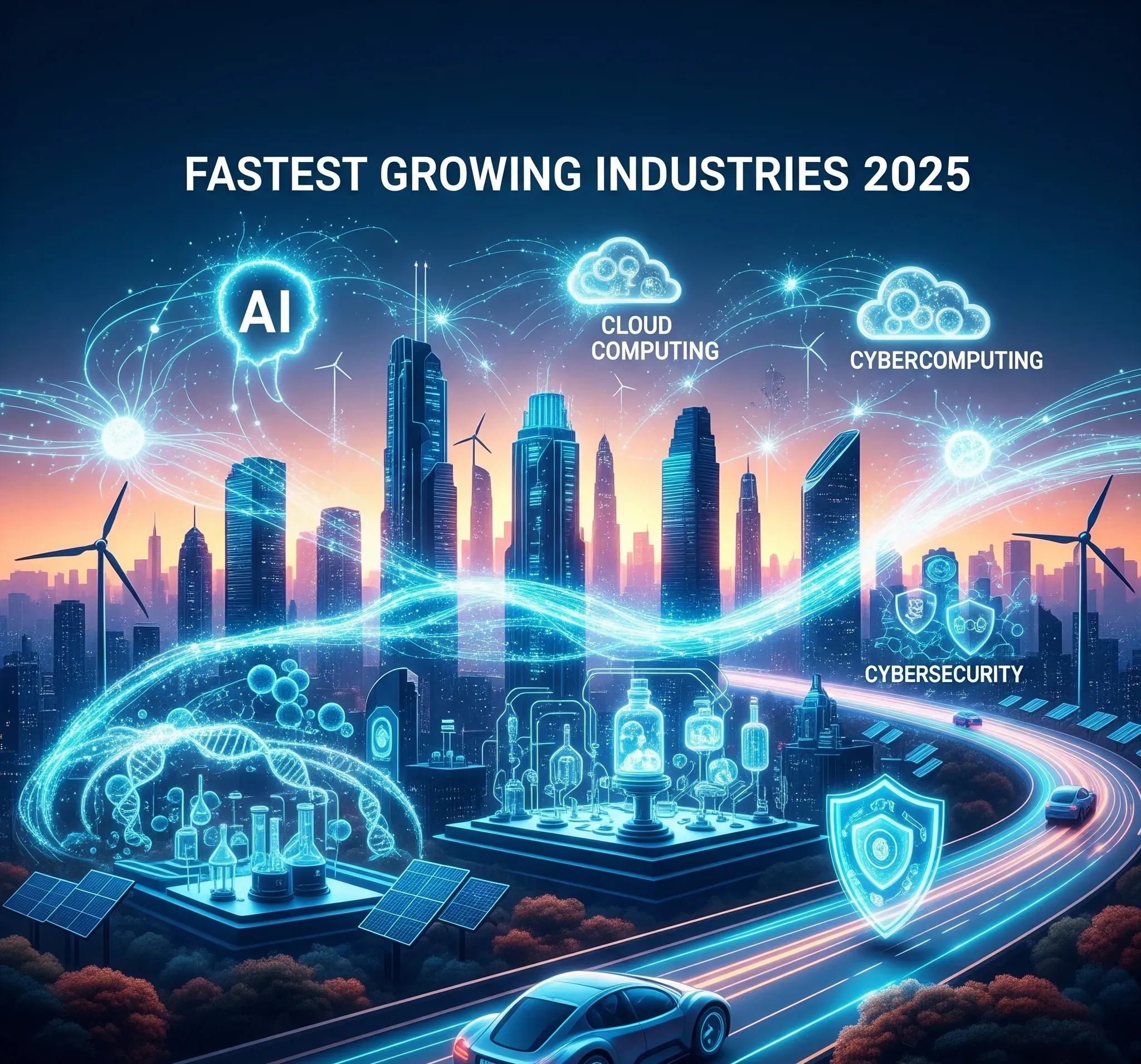 أكثر الصناعات نموًا في 2025: محركات الاقتصاد العالمي الجديد