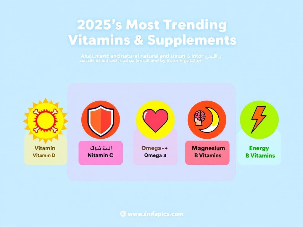 أشهر الفيتامينات والمكملات الطبيعية المتداولة عالمياً 2025