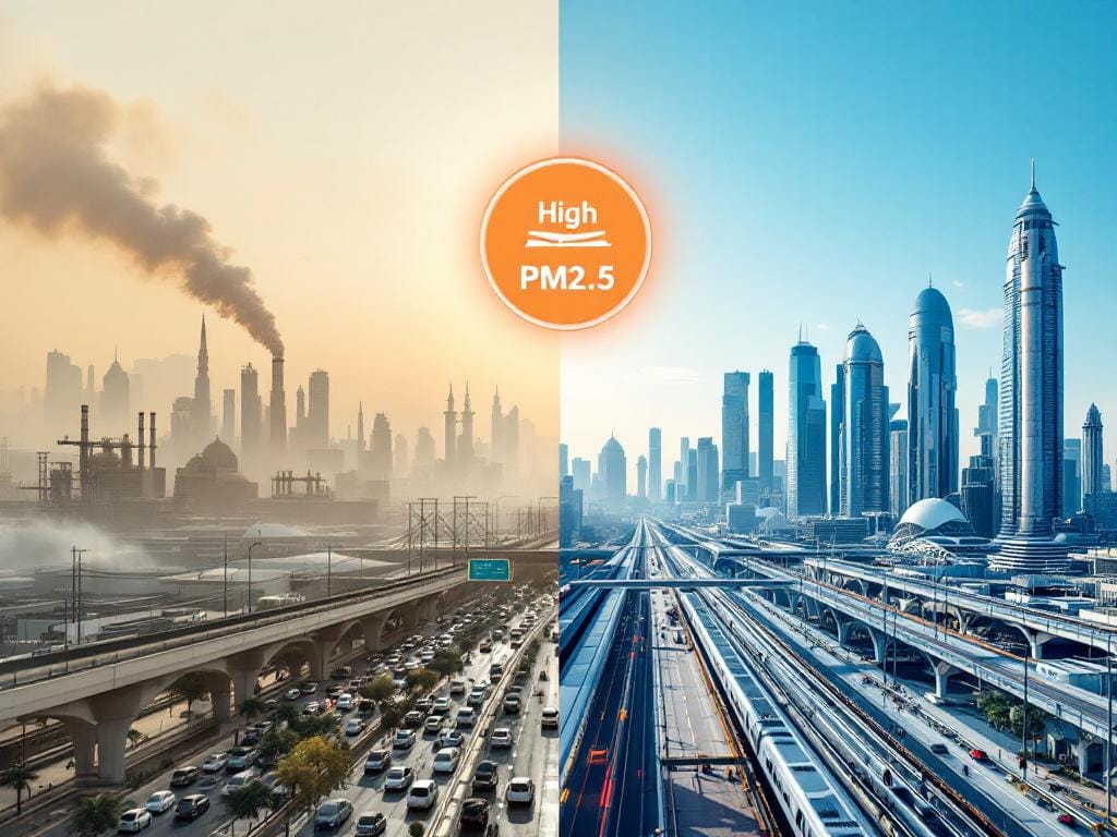 أرقام مهمة عن تلوث الهواء في المدن الخليجية (2025)
